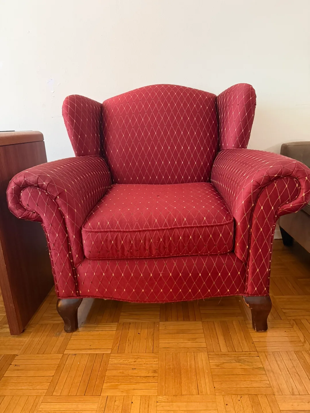 Red Wingback Armchair thumbnail