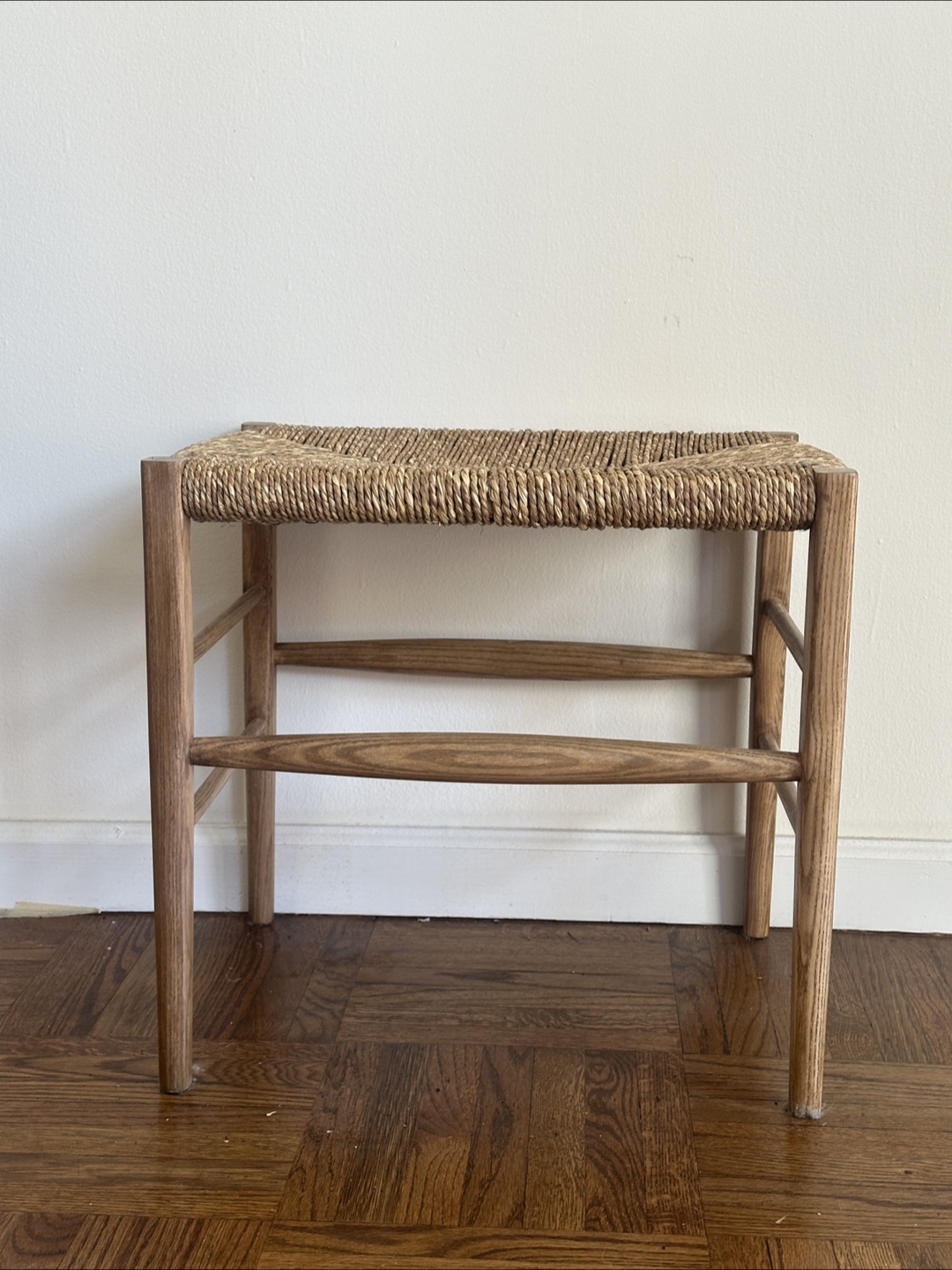 Woven Top Wooden Stool - photo 3