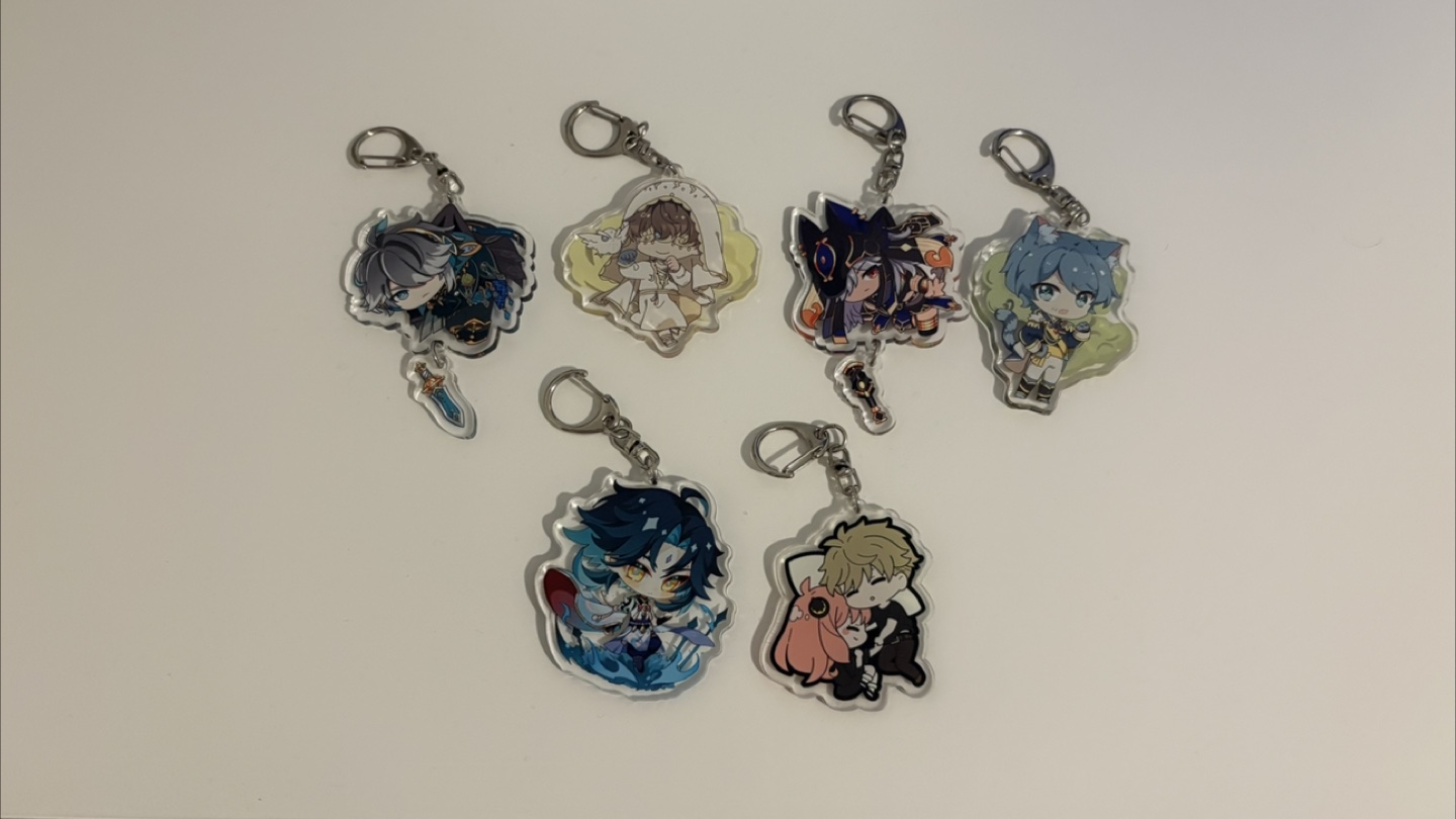 Genshin Impact Identity V Anime Keychains