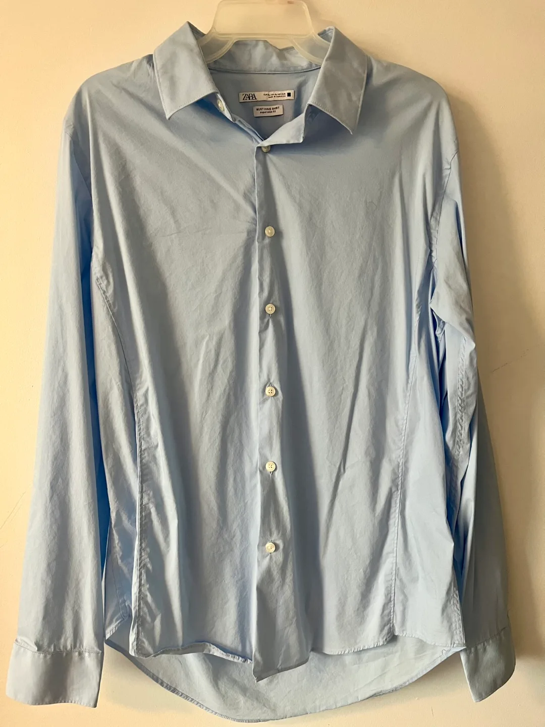 Men’s ZARA Blue Slim Fit Shirt thumbnail