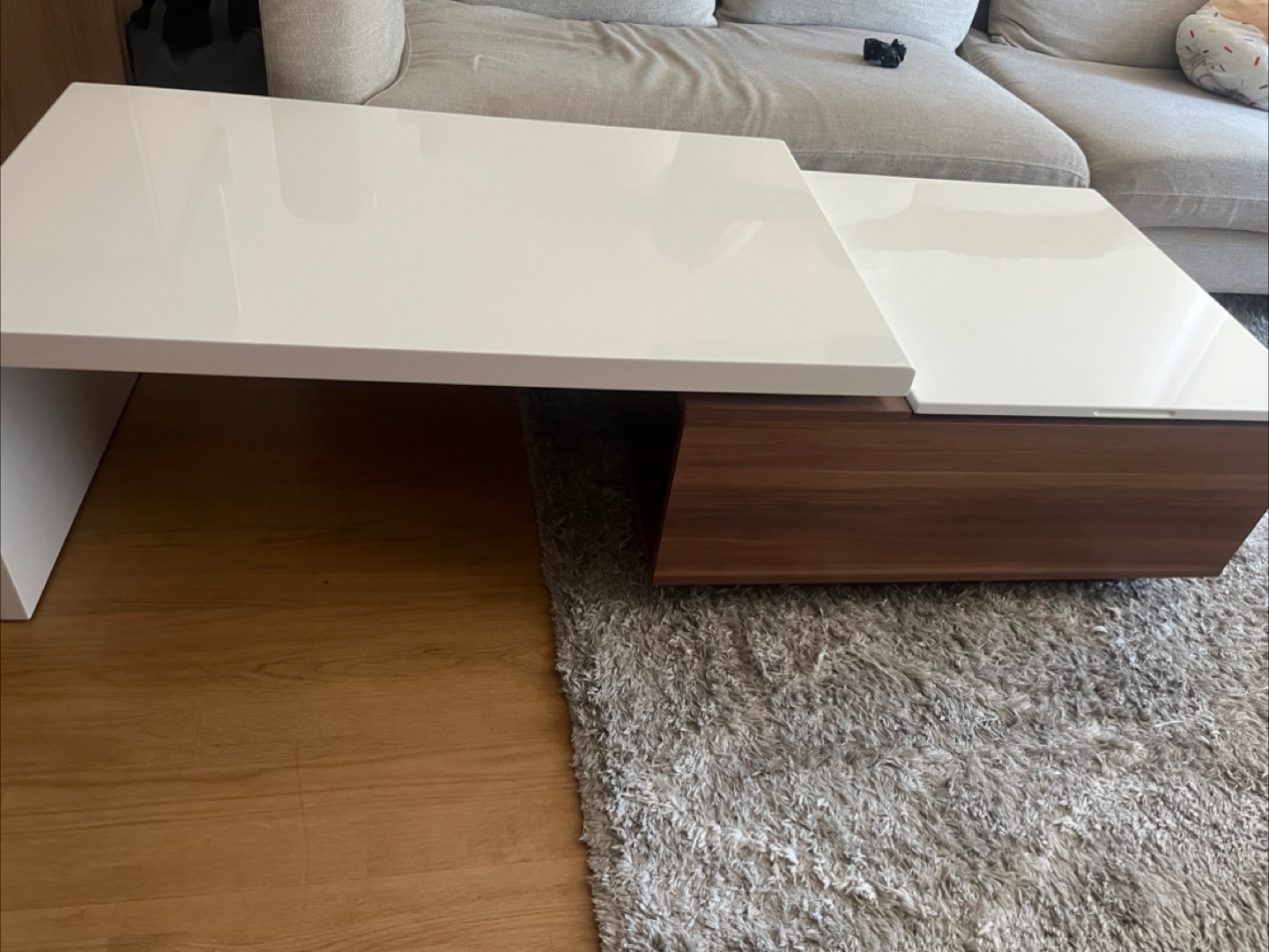 Convertible High Gloss Coffee Table - Lift Top + Secret Storage! - photo 3