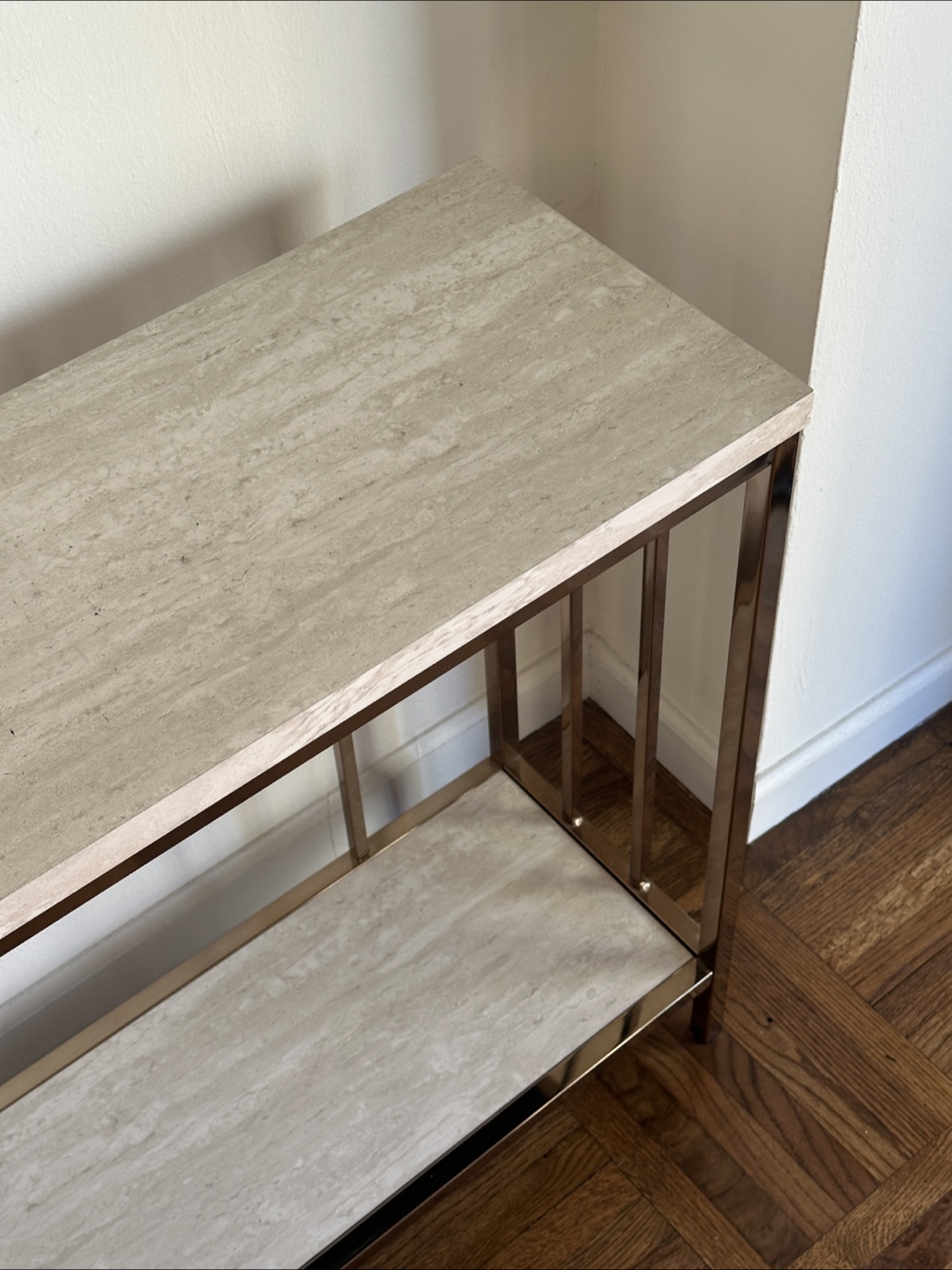 Faux Marble Console Table - photo 2