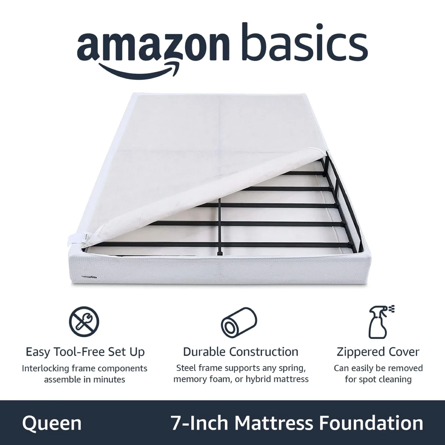 Amazon Basics Queen 7-Inch Mattress Foundation thumbnail