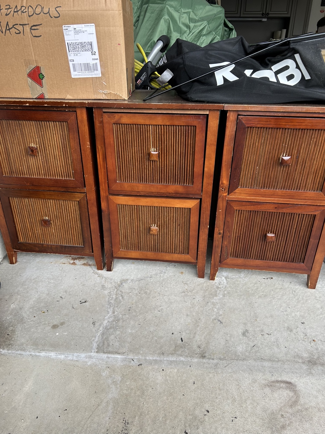 Decorative Filing Cabinets - set of 3
