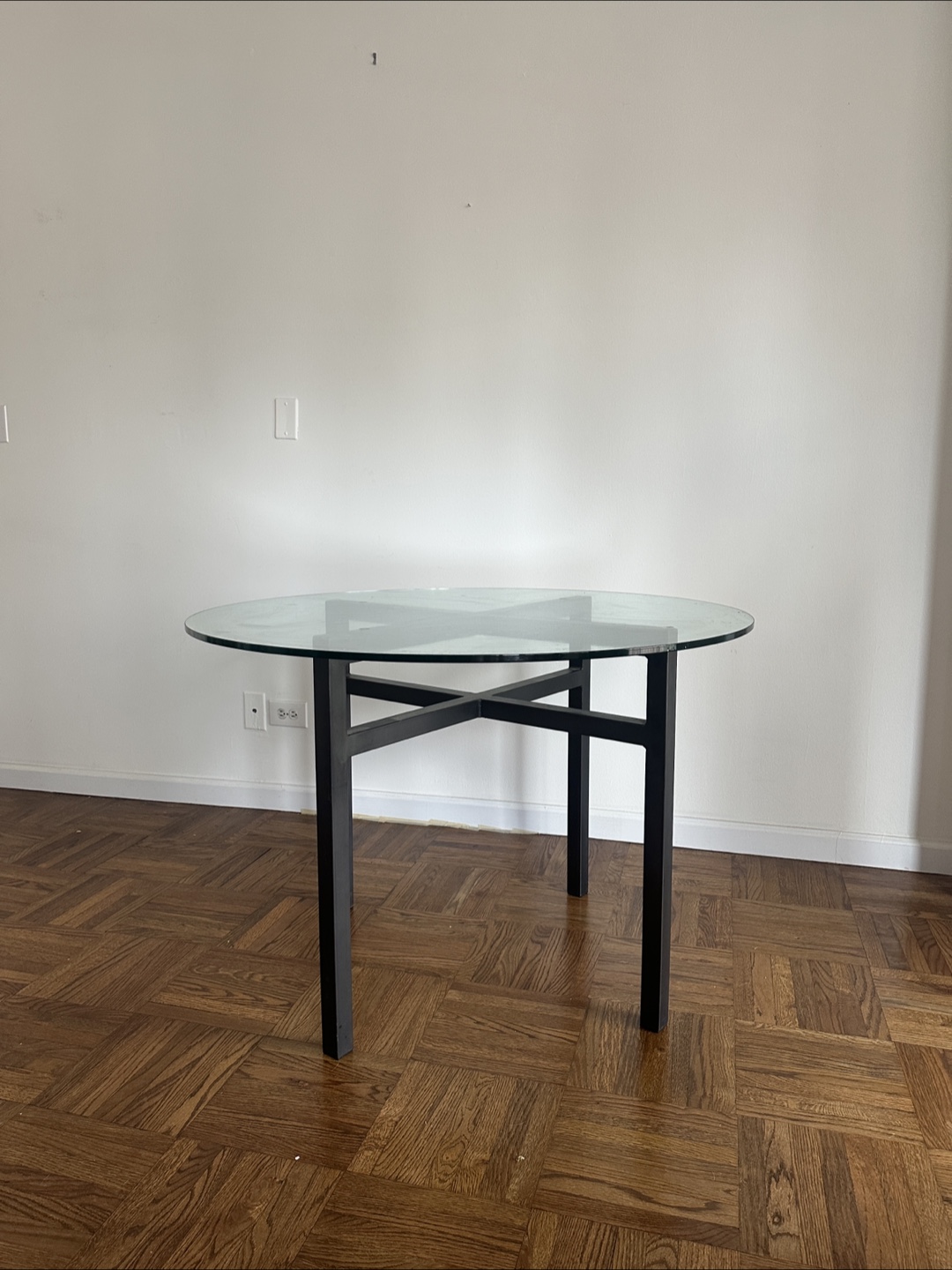 Round Glass Top Dining Table