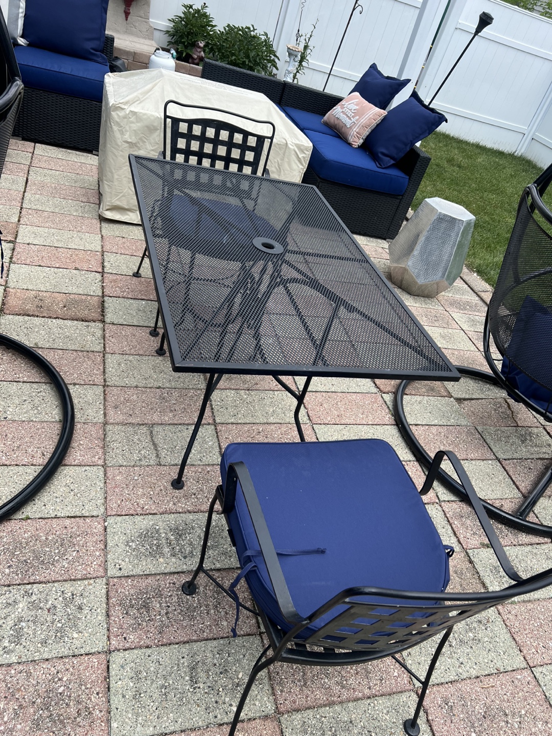 Outdoor Metal Patio Table & Chairs Set - photo 2