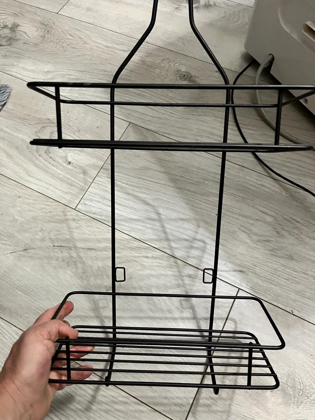 Black Metal Over-the-Shower Caddy thumbnail