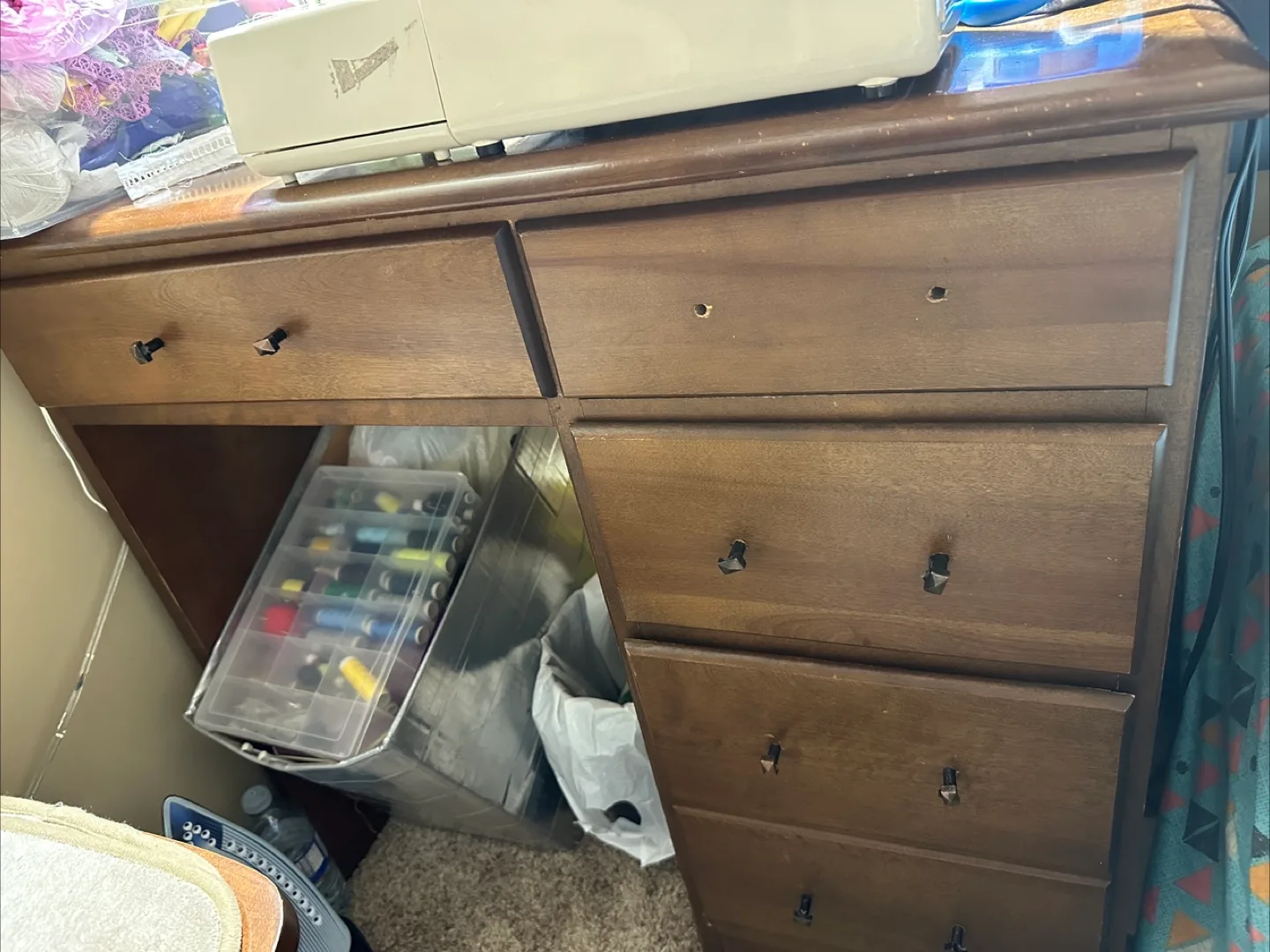Brown Wooden Dresser thumbnail