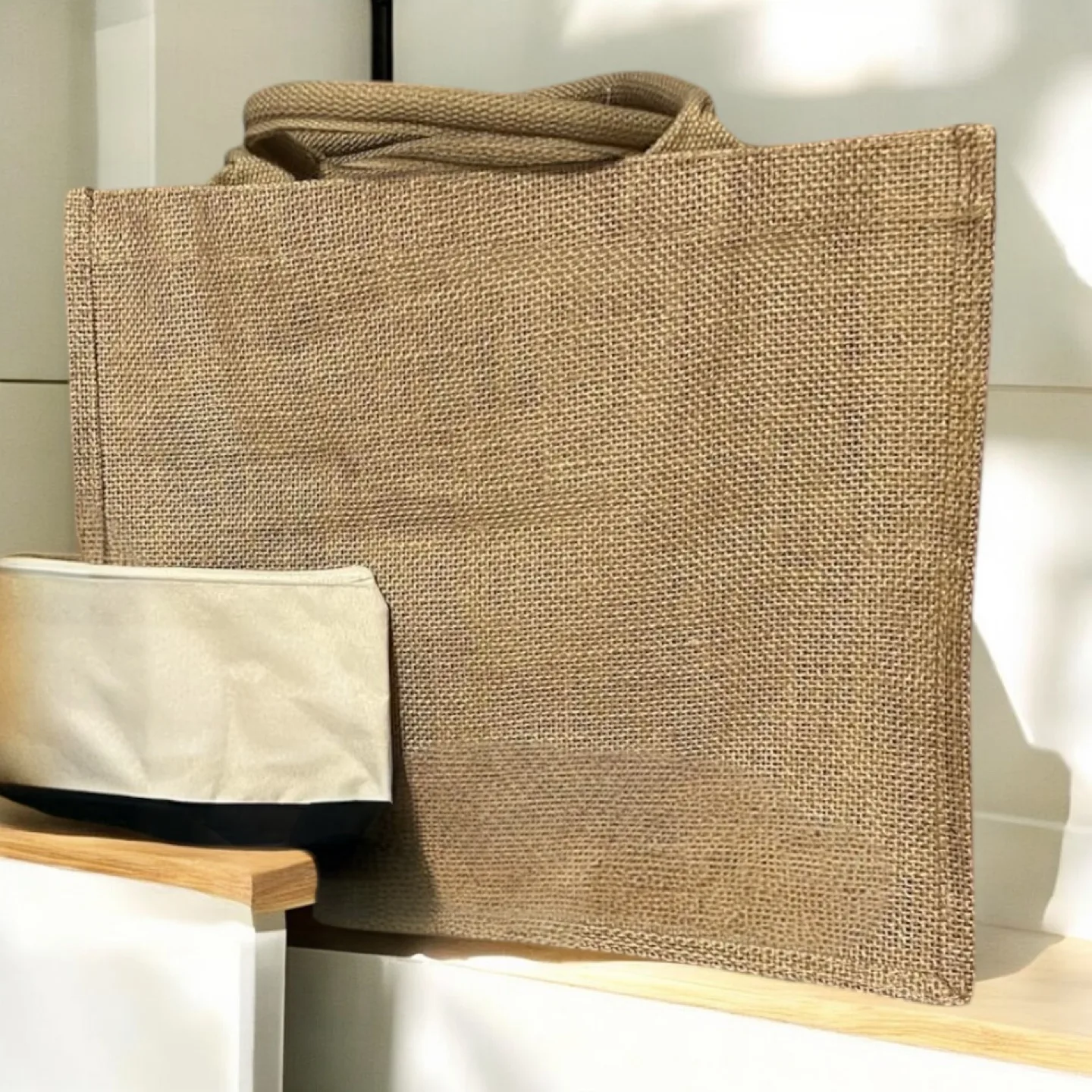 Jute Burlap Tote Bag thumbnail