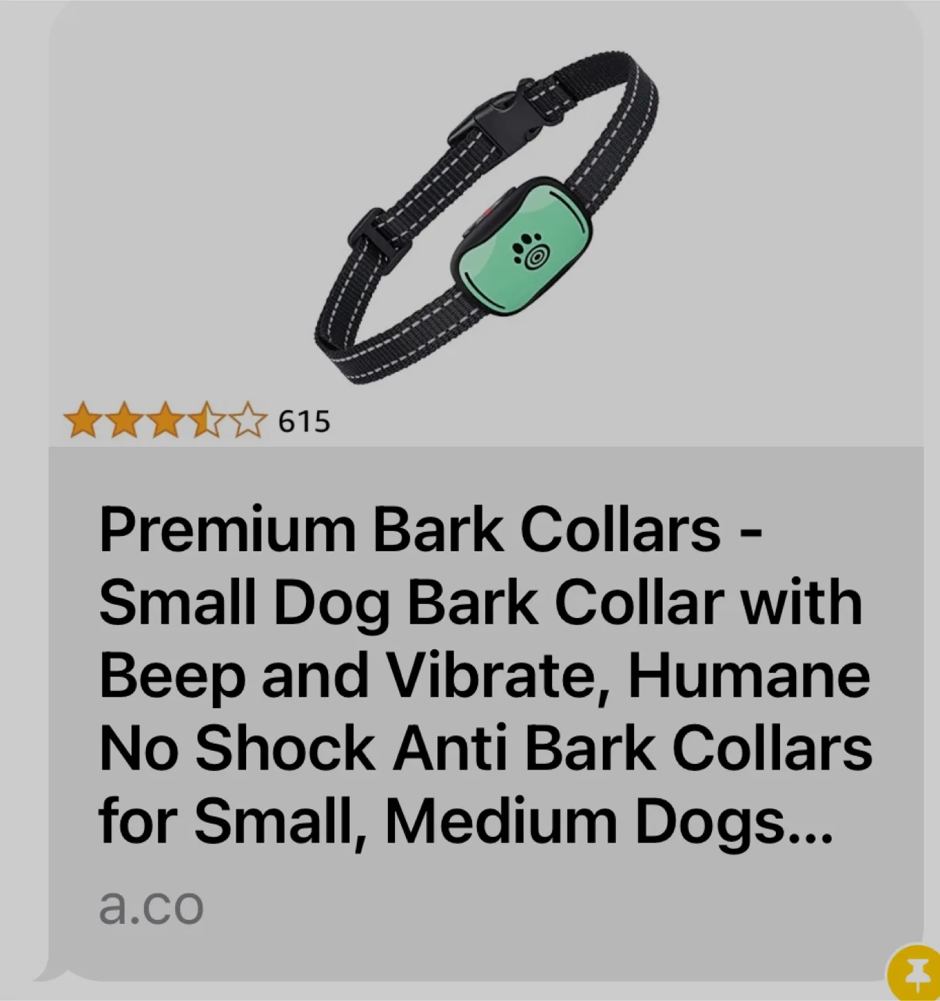 Premium Bark Collar - Small/Medium Dogs thumbnail