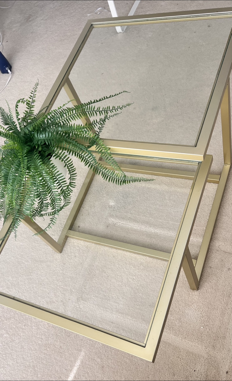 Gold Metal & Glass Coffee Table - photo 2