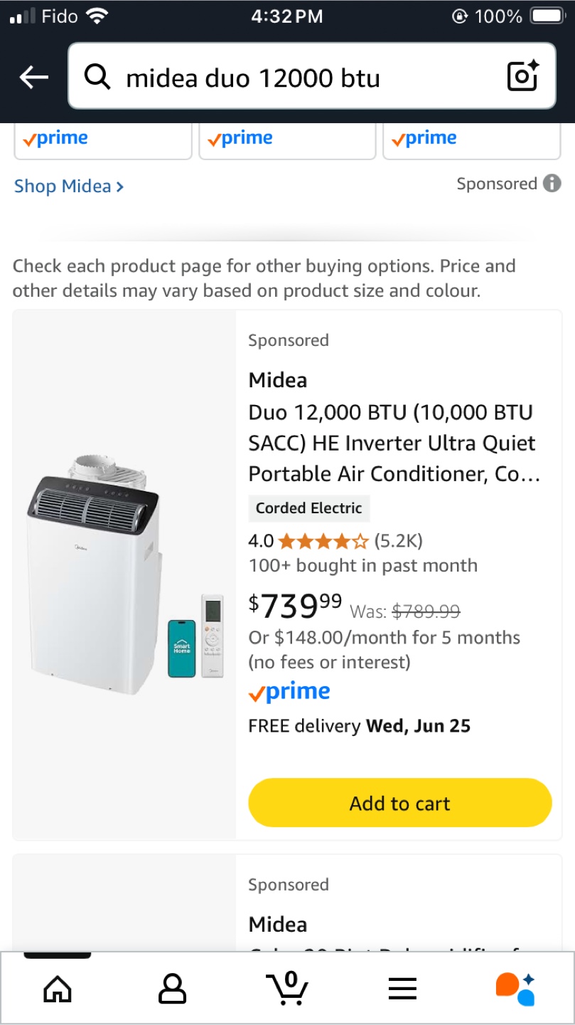 Midea Duo 12,000 BTU Portable Air Conditioner - photo 2