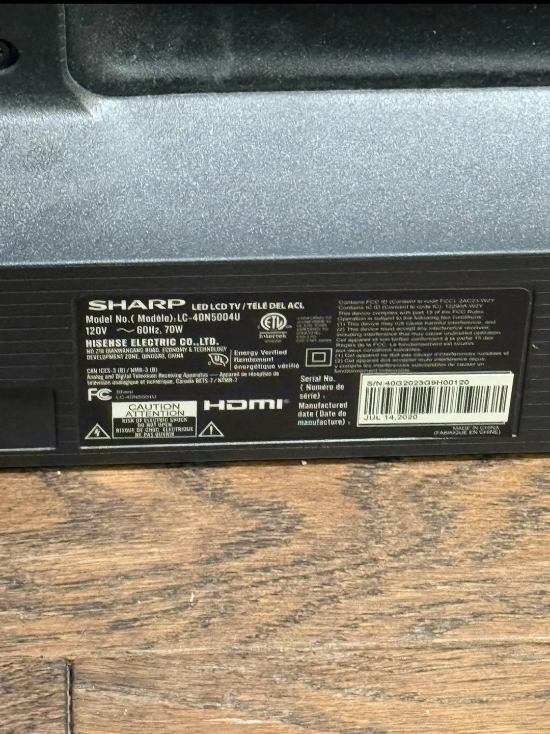 Sharp LC-40N5004U 40" LED LCD TV image indicator(4)