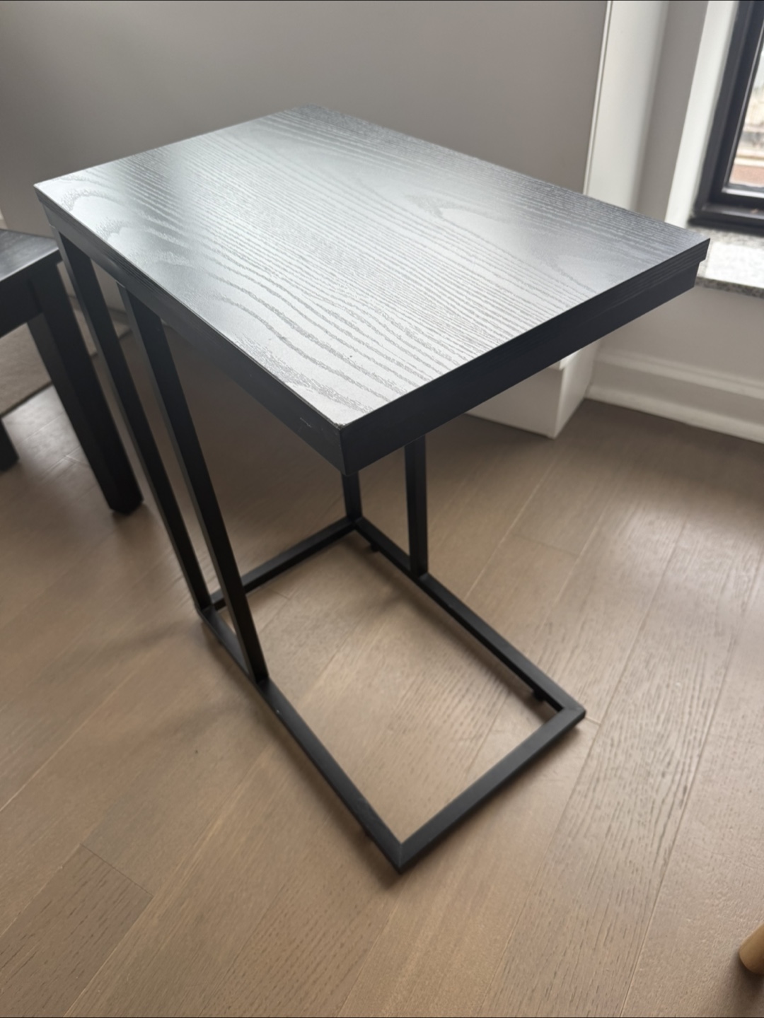 Black Wood & Metal C Table - photo 2