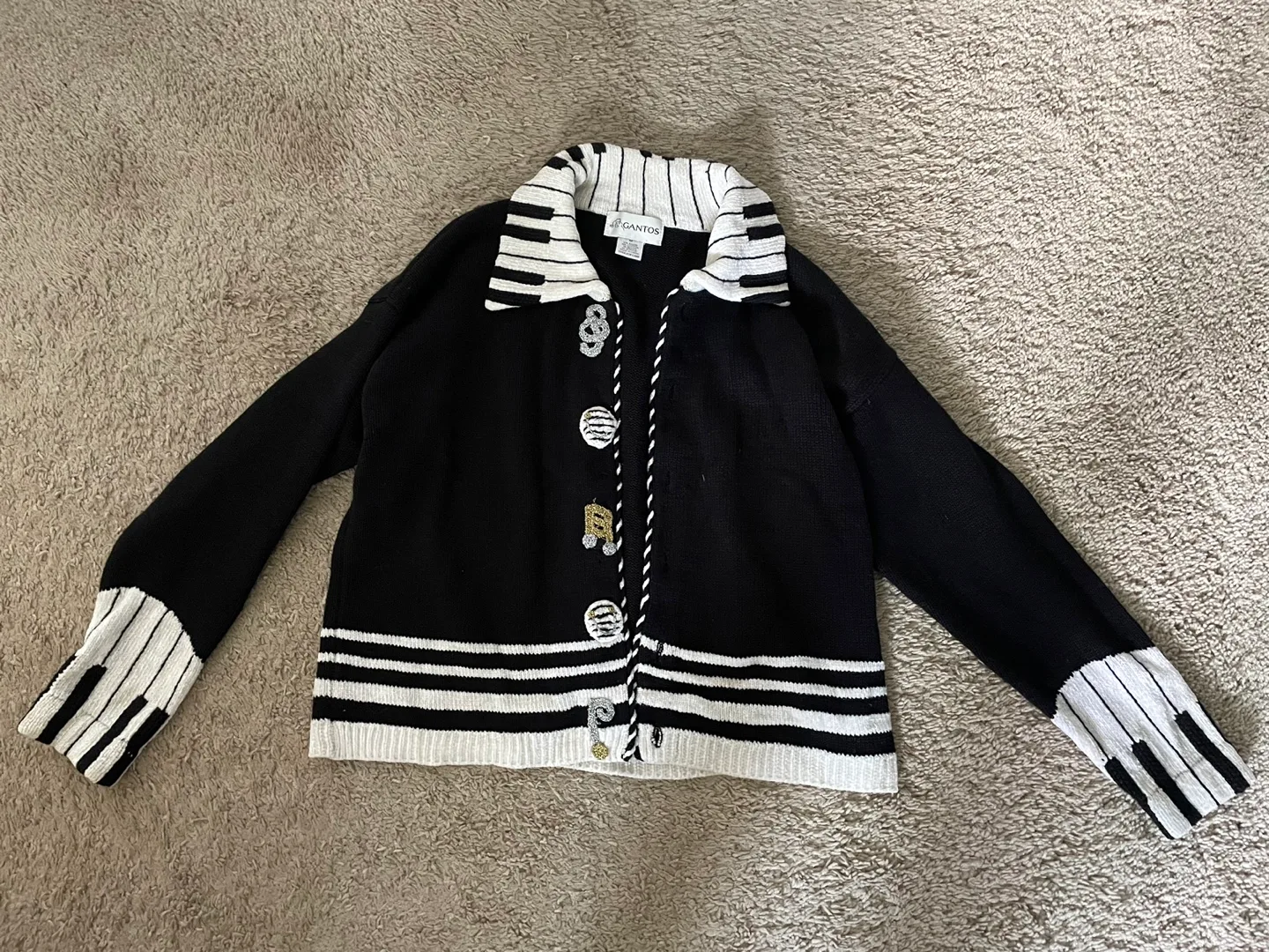 Gantos Piano Key Cardigan - Size M thumbnail