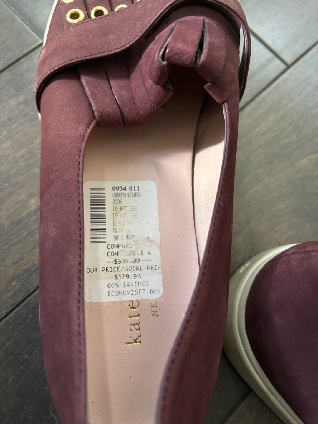 Kate Spade Burgundy Flats Size 8 - photo 2