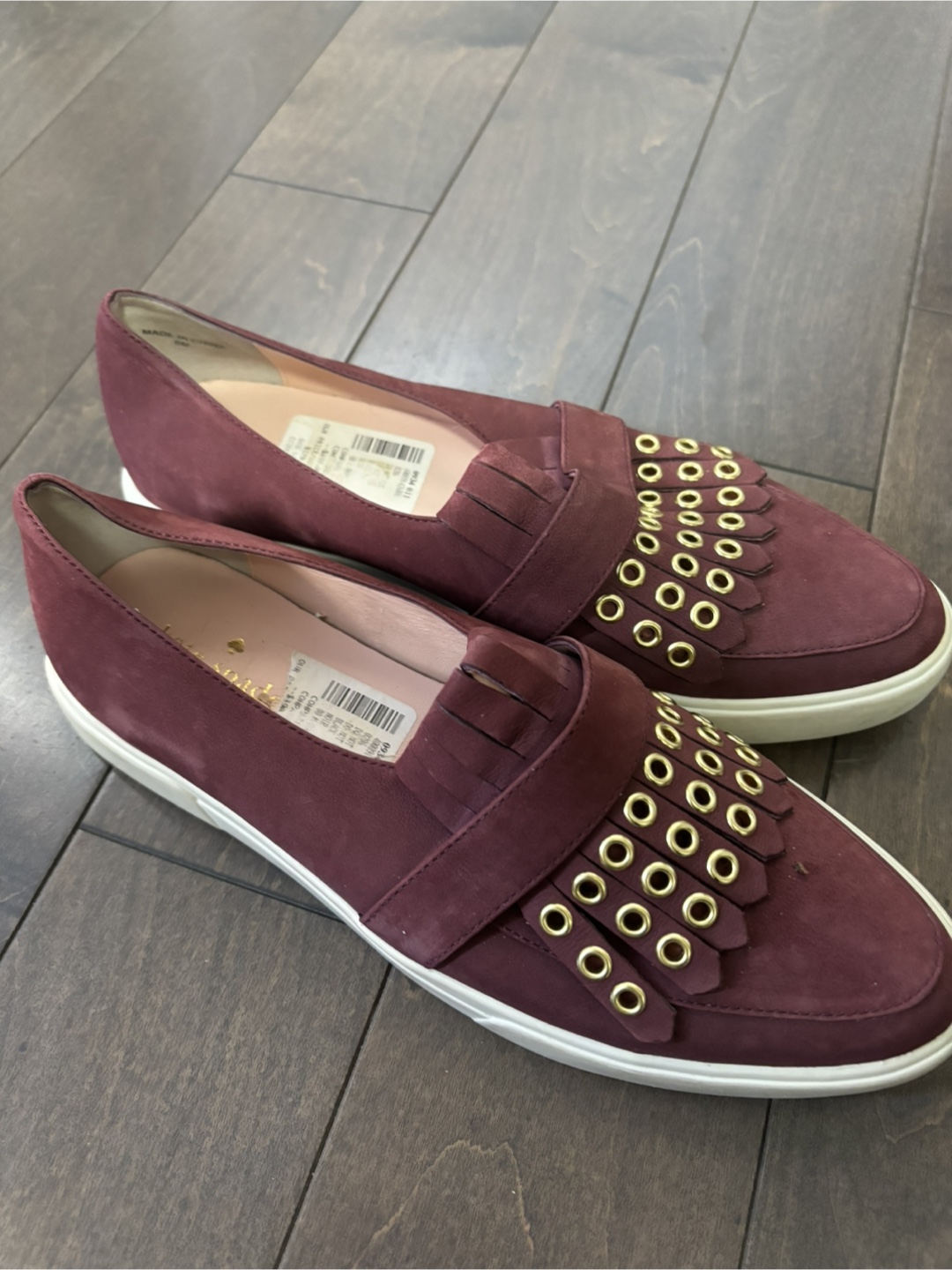 Kate Spade Burgundy Flats Size 8