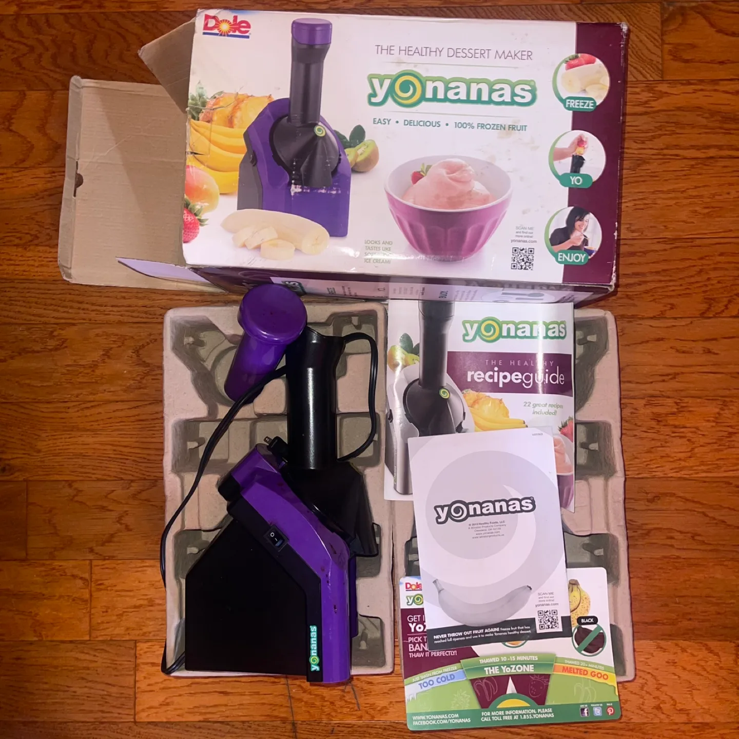 Yonanas Original Purple Frozen Fruit Soft Serve Dessert Maker thumbnail