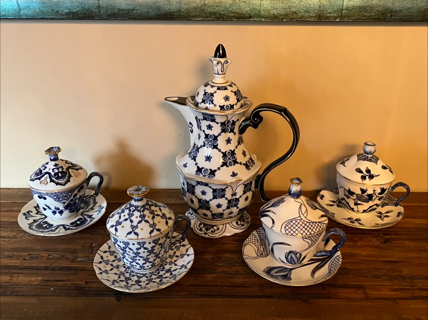 Blue & White Porcelain Tea Set image indicator(4)