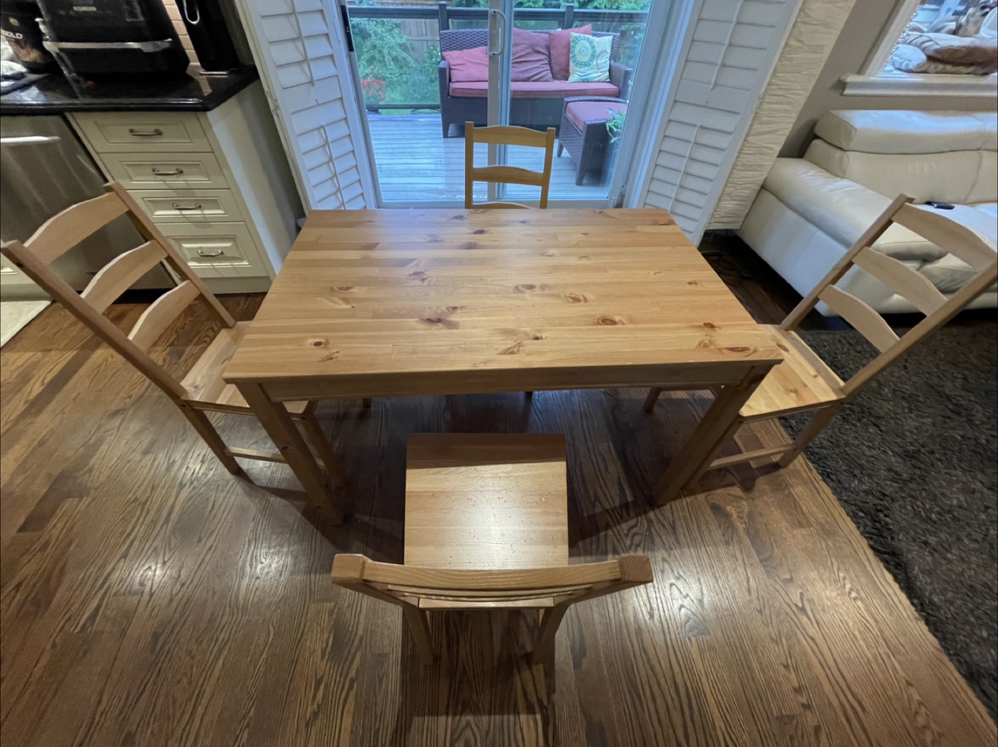 IKEA Dining Table with 4 Chairs - Solid Wood - photo 3