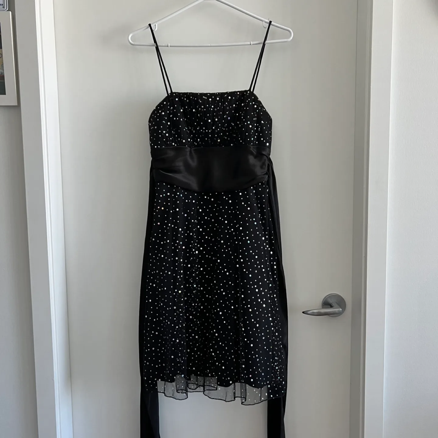 G.L.A.M. Black Sparkly Formal Grad/Prom Dress thumbnail