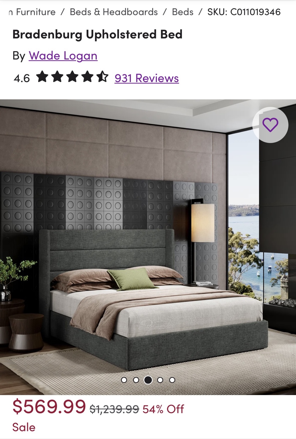 Queen Size Bradenburg Upholstered Bed