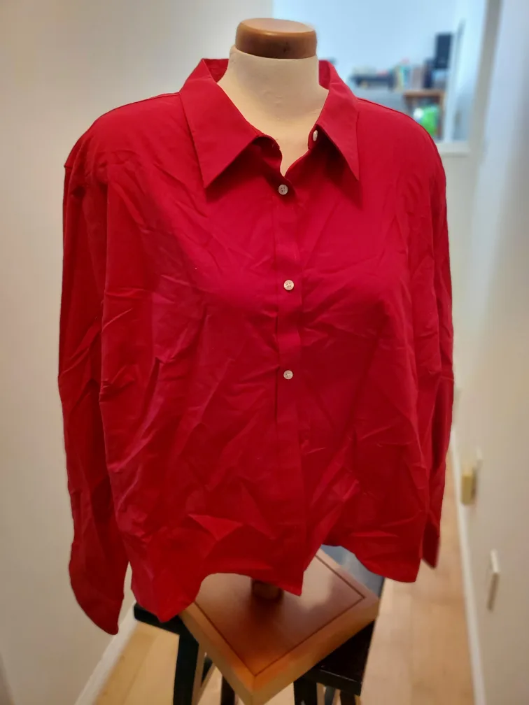 Chaps Red No Iron Shirt - Size 3X thumbnail