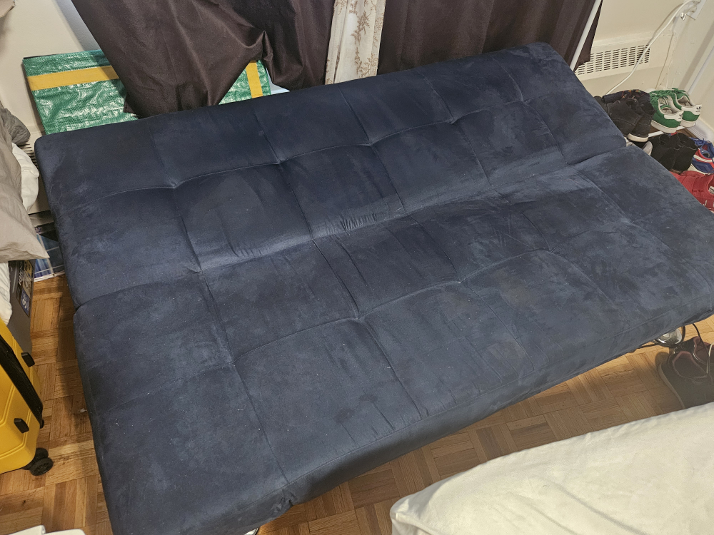 Dark Blue Futon Sofa Bed - Moving Sale - photo 2