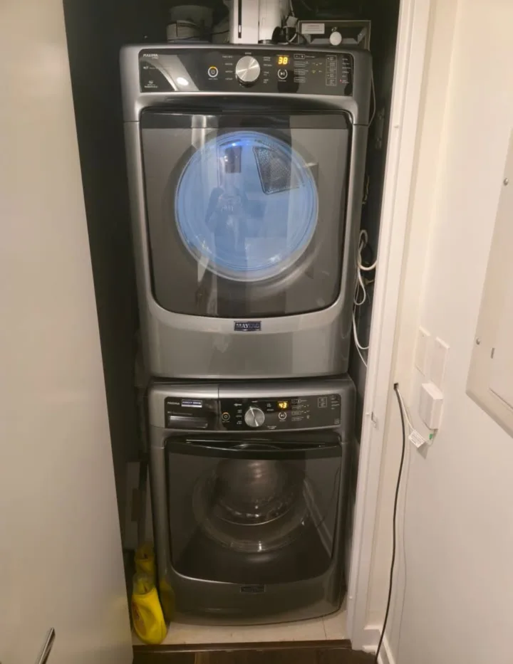 Maytag Maxima Washer & Dryer Set – Front Load, Steam, Stackable thumbnail