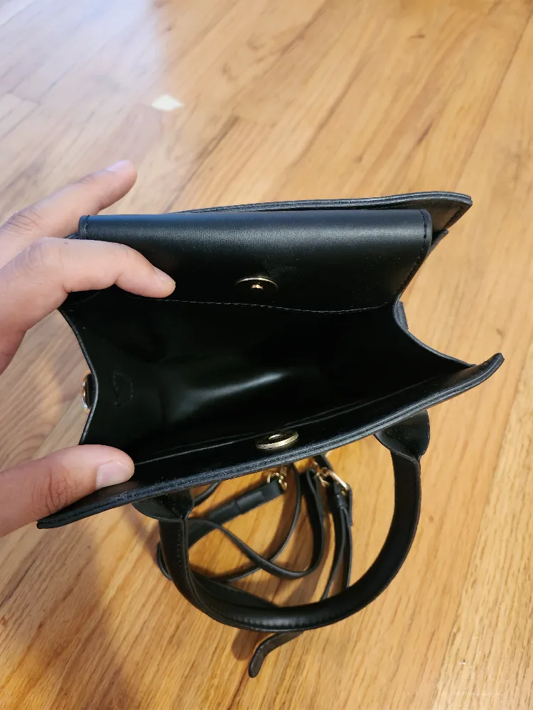 CHAUNGTAI&QBI Black & Beige Mini Tote Bag image indicator(3)