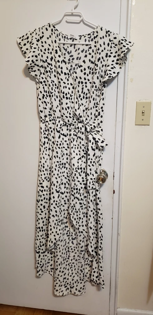 YaYa & Co. Dress - Size L - White/Black Print