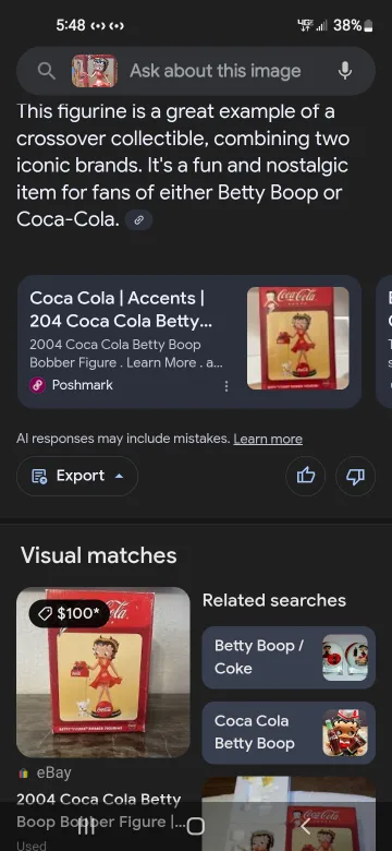 BETTY BOOP and COCA-COLA Porcelain Figurine image indicator(6)