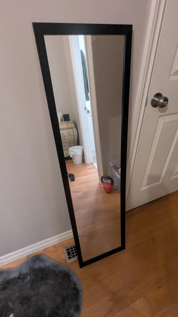 IKEA Rectangular Black Framed Mirror thumbnail