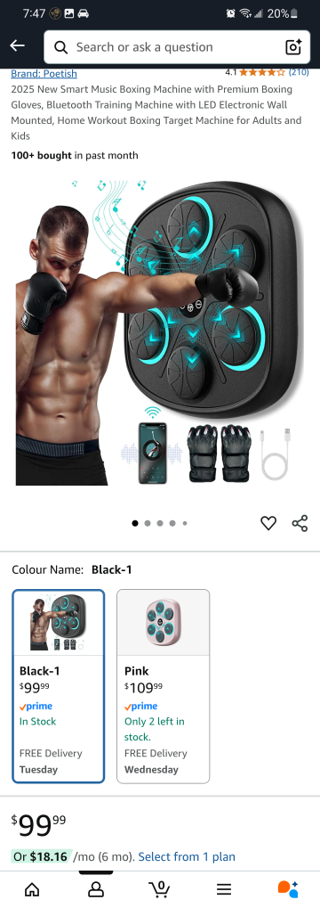 New Smart Music Boxing Machine with Premium Boxing Gloves - photo 2