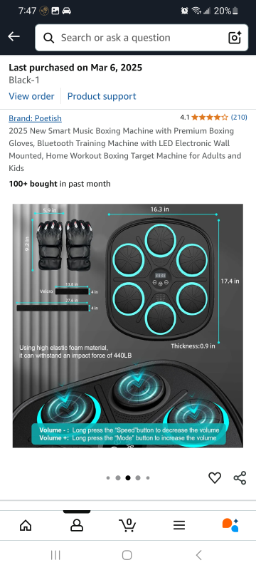 New Smart Music Boxing Machine with Premium Boxing Gloves - photo 5