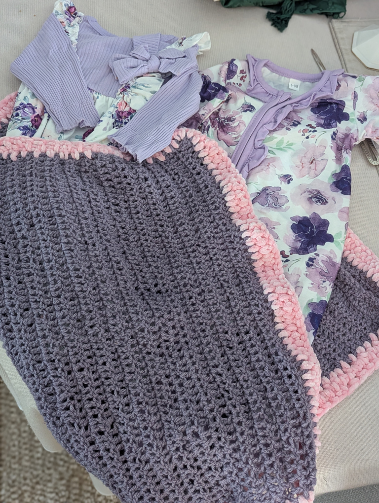 Handmade Baby Clothes & Blanket Set