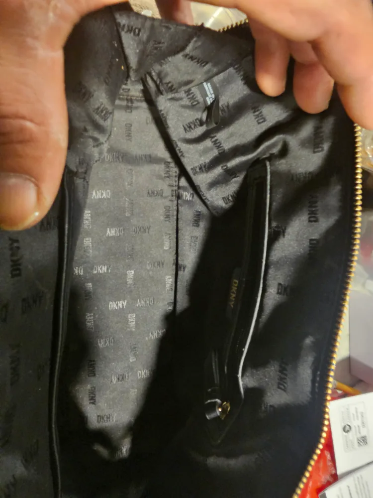 DKNY Black Patterned Shoulder Bag image indicator(4)