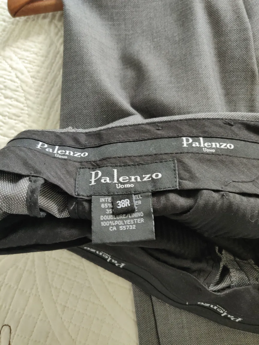 Palenzo Grey Dress Pants 38x30 image indicator(2)