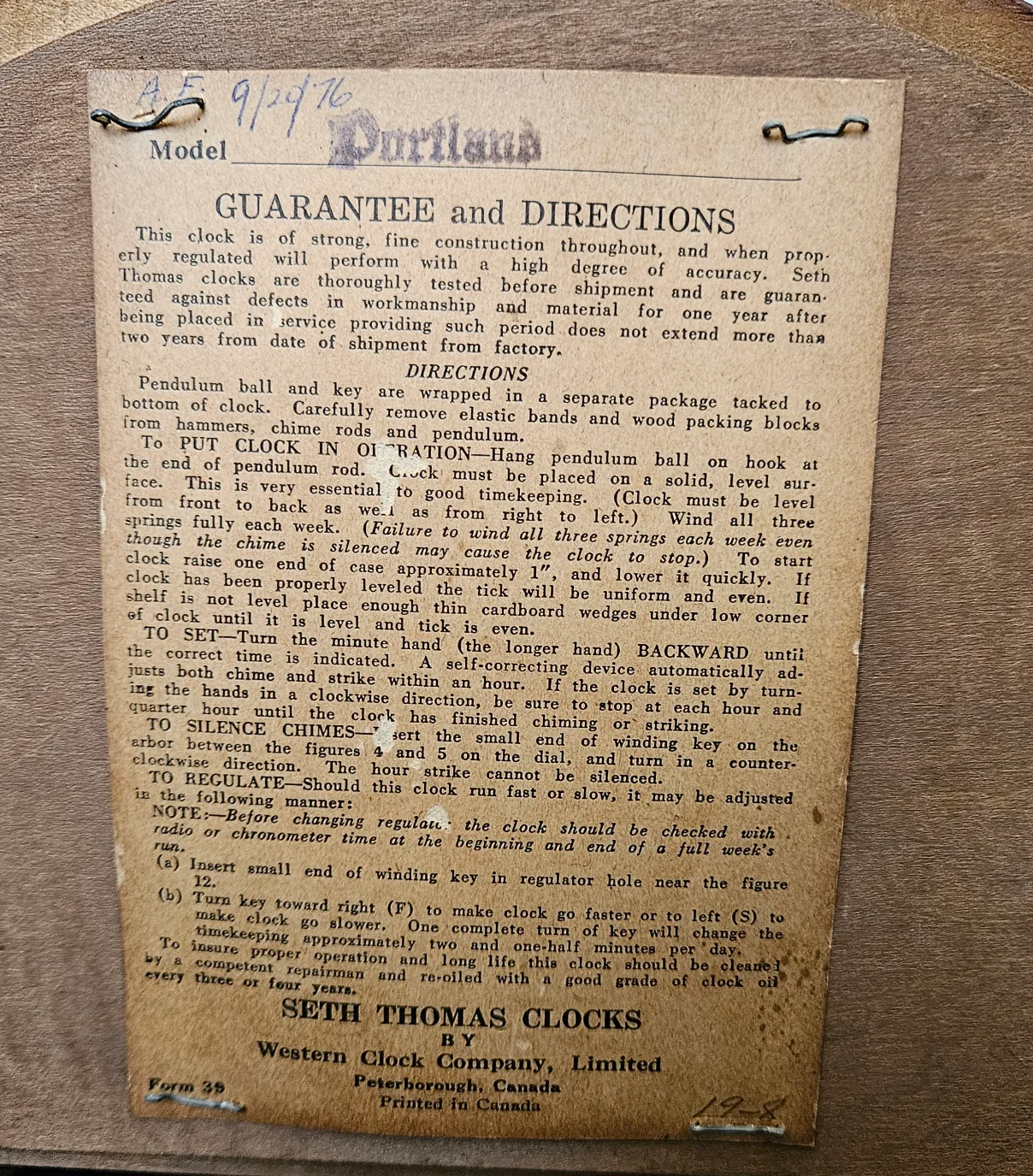 Vintage Dorland Mantle Clock image indicator(6)