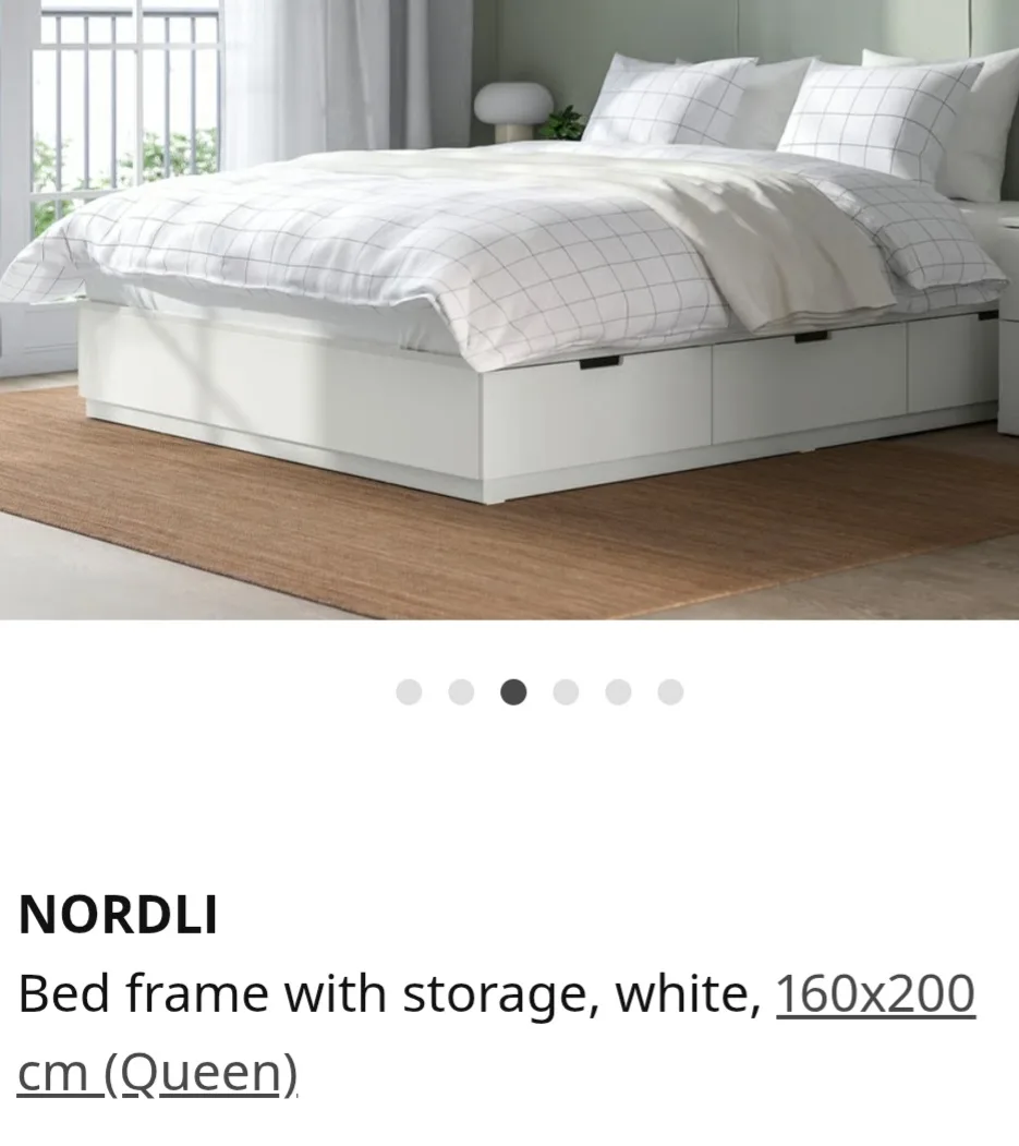 Queen Mattress + Slatted + (free) Bed frame image indicator(8)