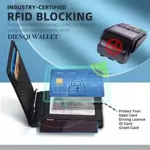 DIENQI RFID Blocking Carbon Fibre Wallet image indicator(2)