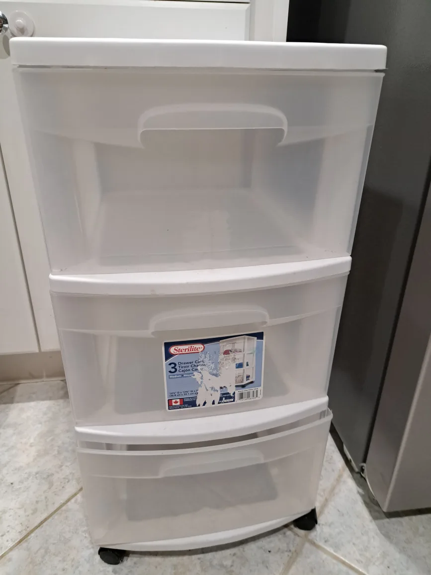 plastic 3 chest of drawers thumbnail