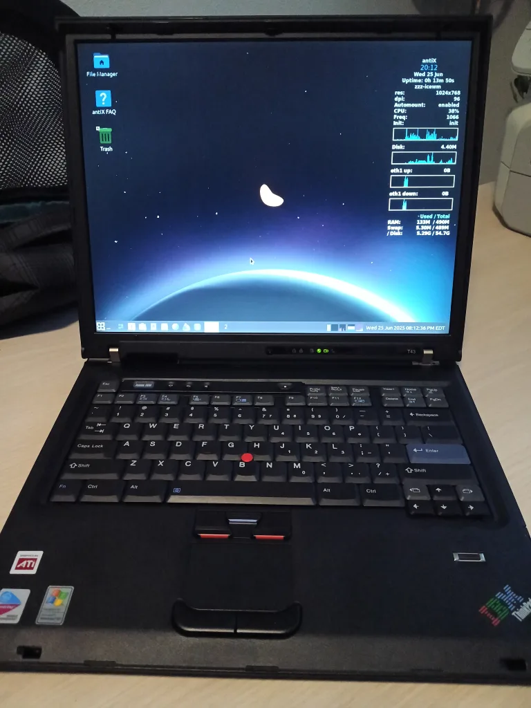 IBM ThinkPad T43 Laptop #freecycle thumbnail