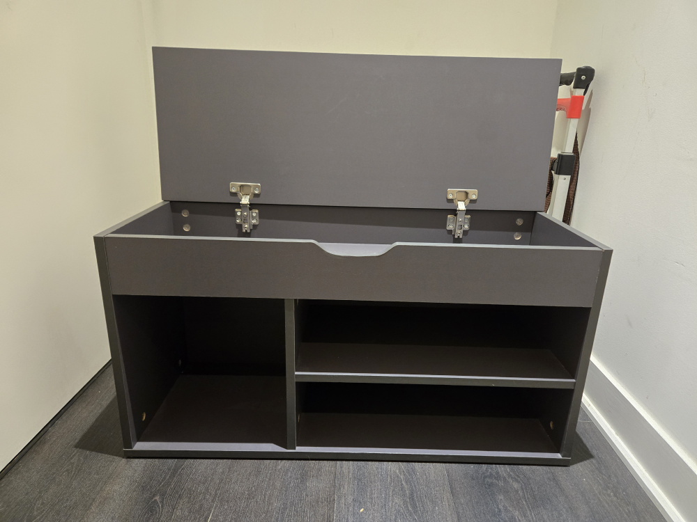Shoe Bench with Storage and Cushion - photo 3