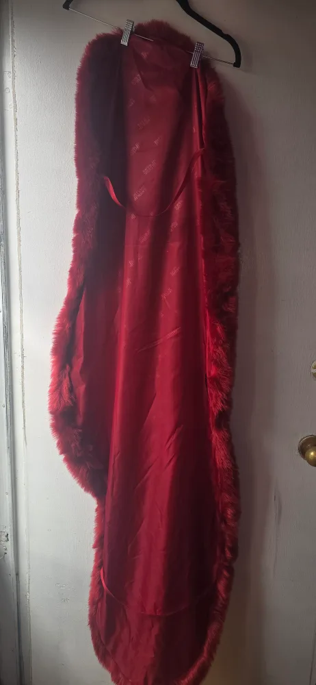 Red Faux Fur Stole/shawls thumbnail