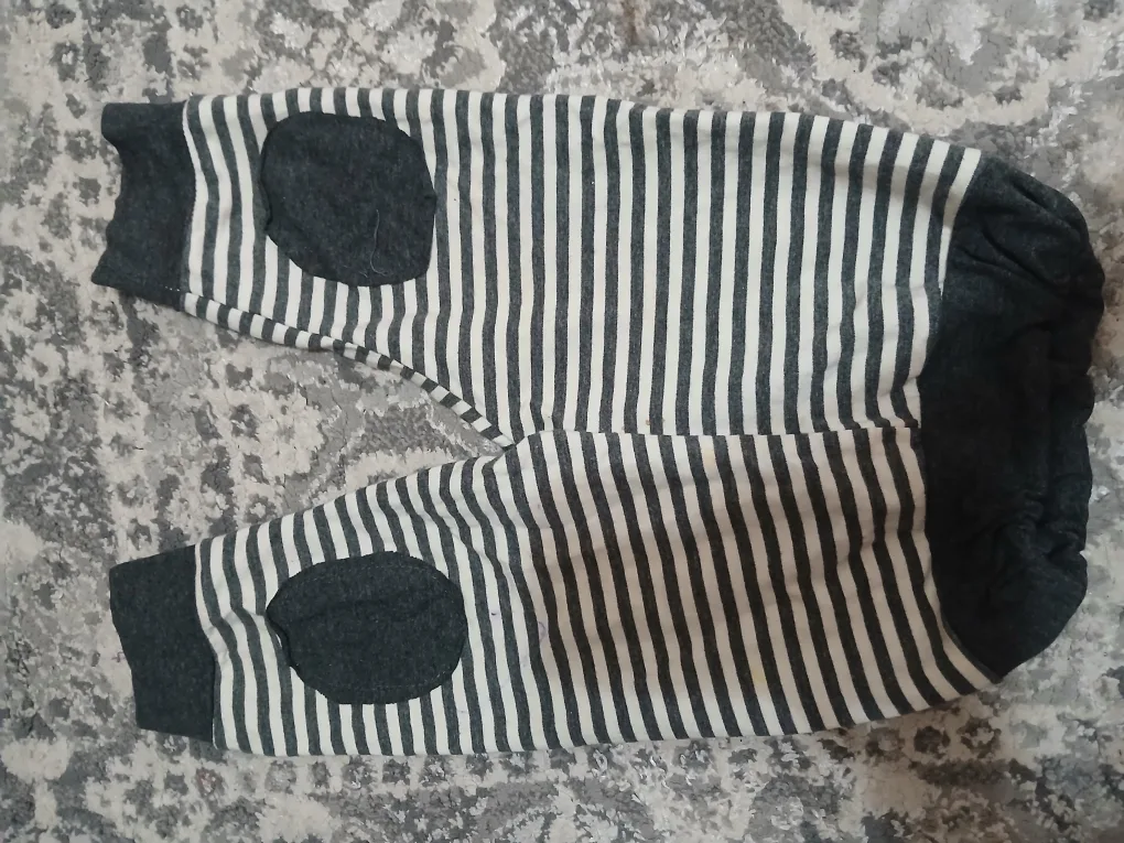 Striped Baby Pants with Knee Patches #freecycle thumbnail