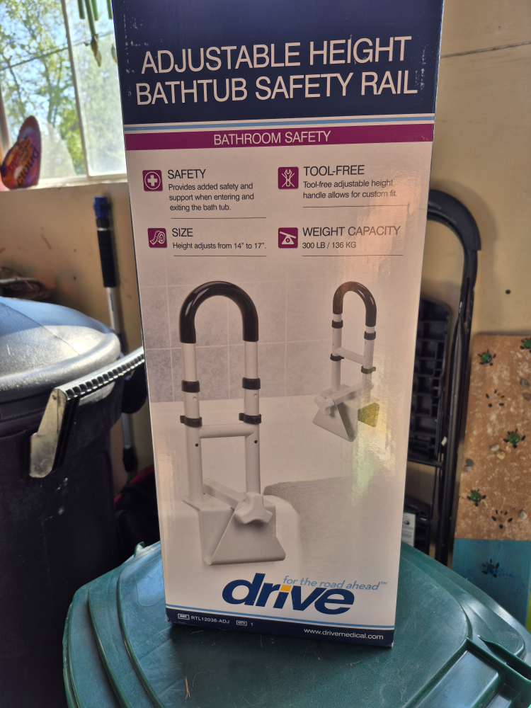 Adjustable Bathtub Safety Rail
