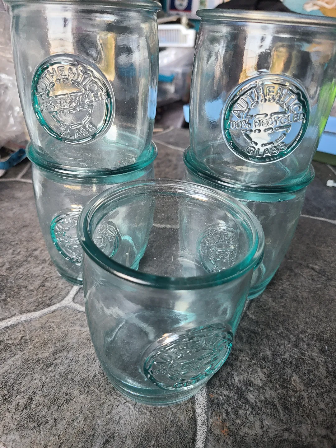 5 Authentic recyclable glass jars . image indicator(5)