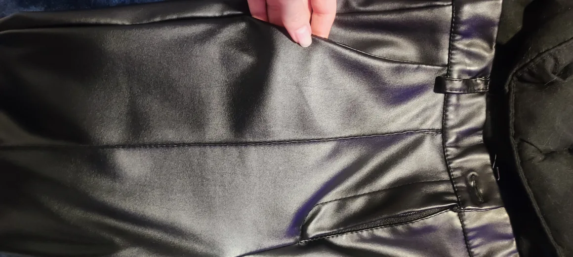 Black Faux Leather Pants image indicator(5)