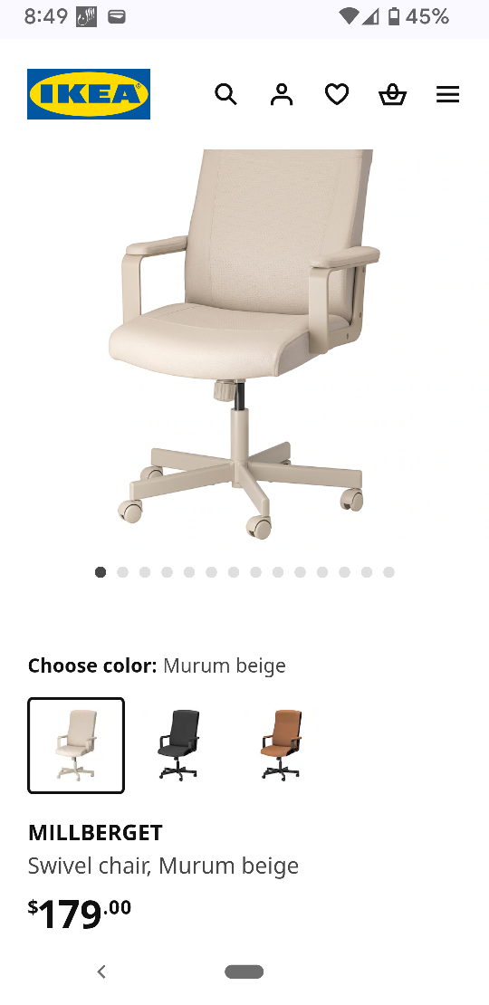 IKEA Millberget Swivel Chair - White - photo 3